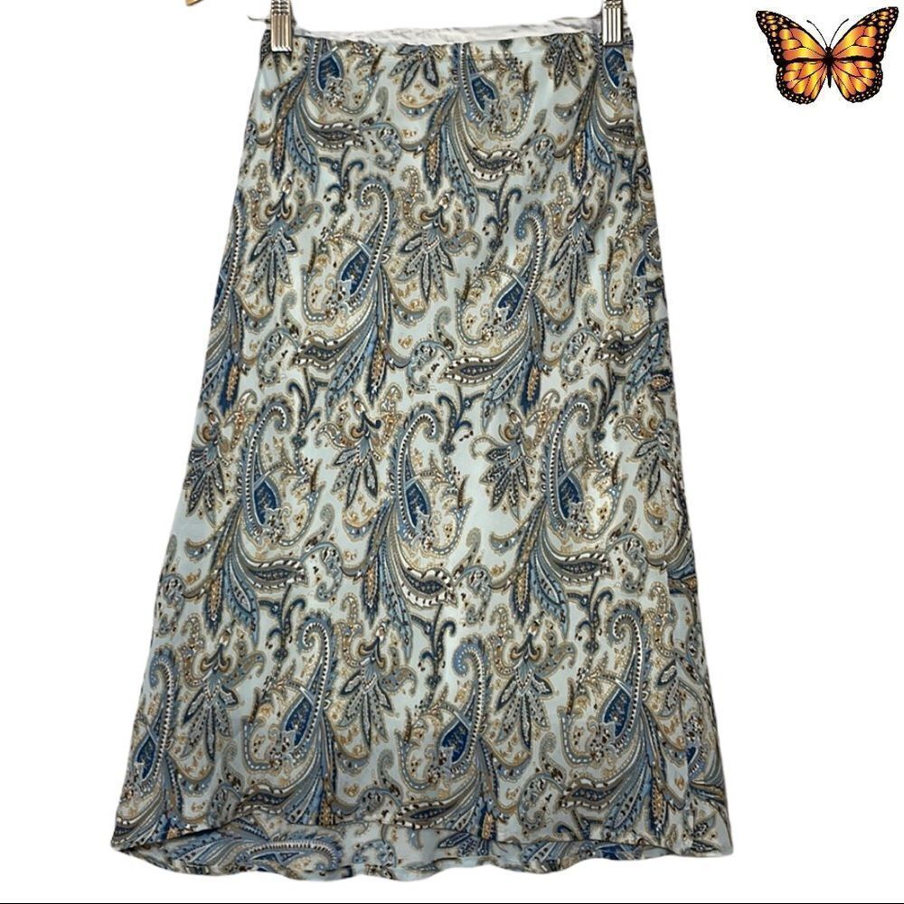 VAYOLA Vintage Paisley Print Elasticized Waist Size Small Made in Canada